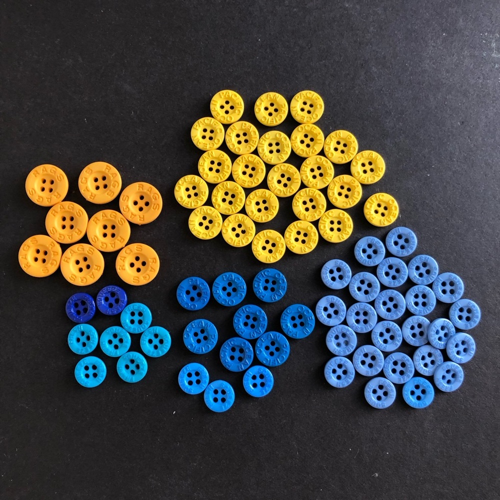75 Vintage Advertising Buttons  - Colorful - Hawaii Shirt Plastic Buttons